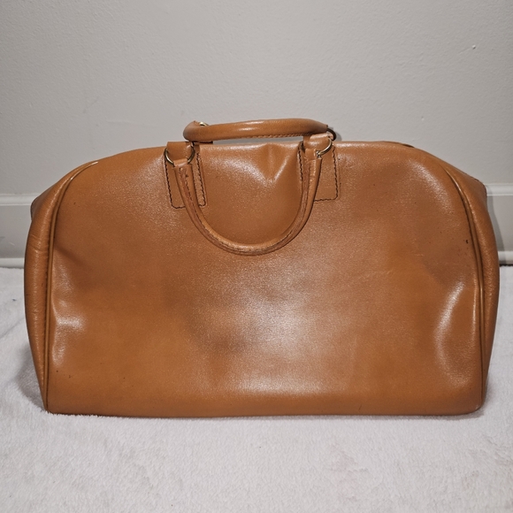 Vintage Grain Cowhide Leather brown Satchel Bag - Picture 4 of 16